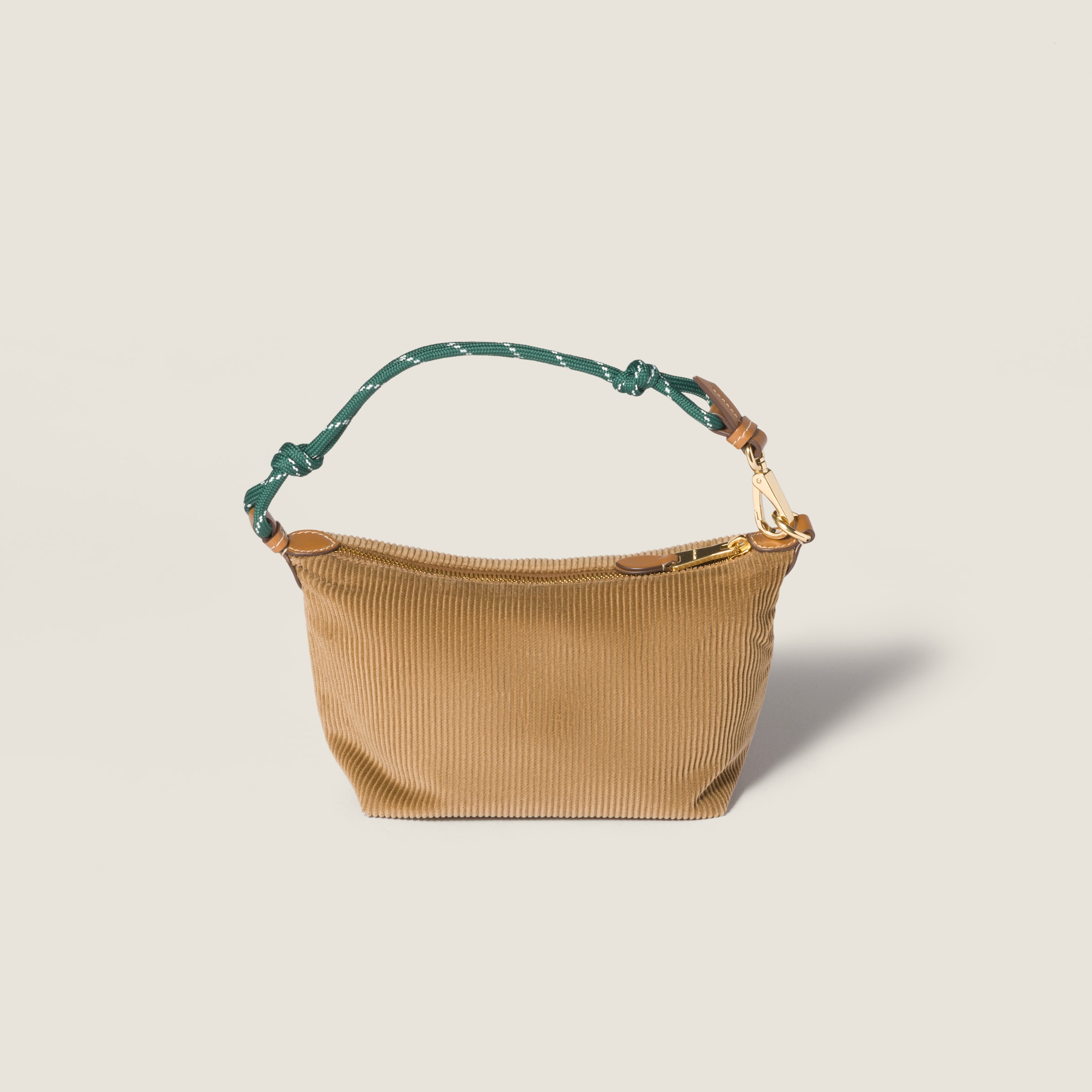 Cinnamon/green Corduroy Pouch | Miu Miu