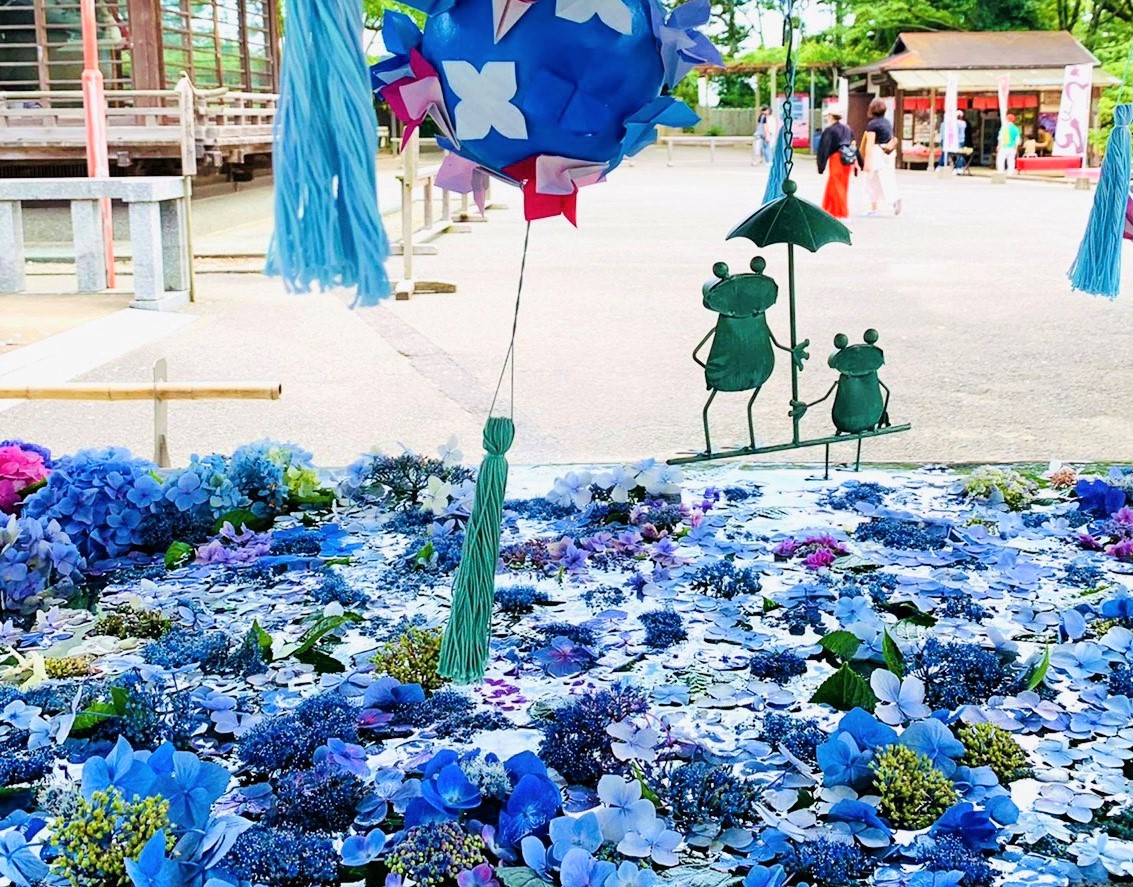 紫陽花の花手水 | 宮地嶽神社
