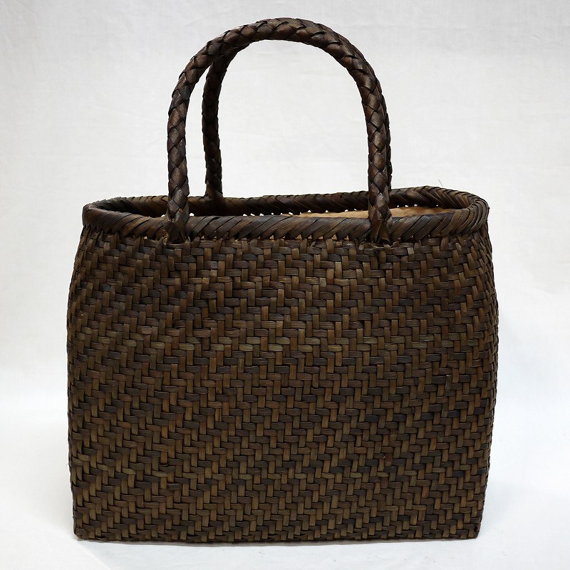 さわくるみ籠 バック 柿渋ジャム巾着 天然布