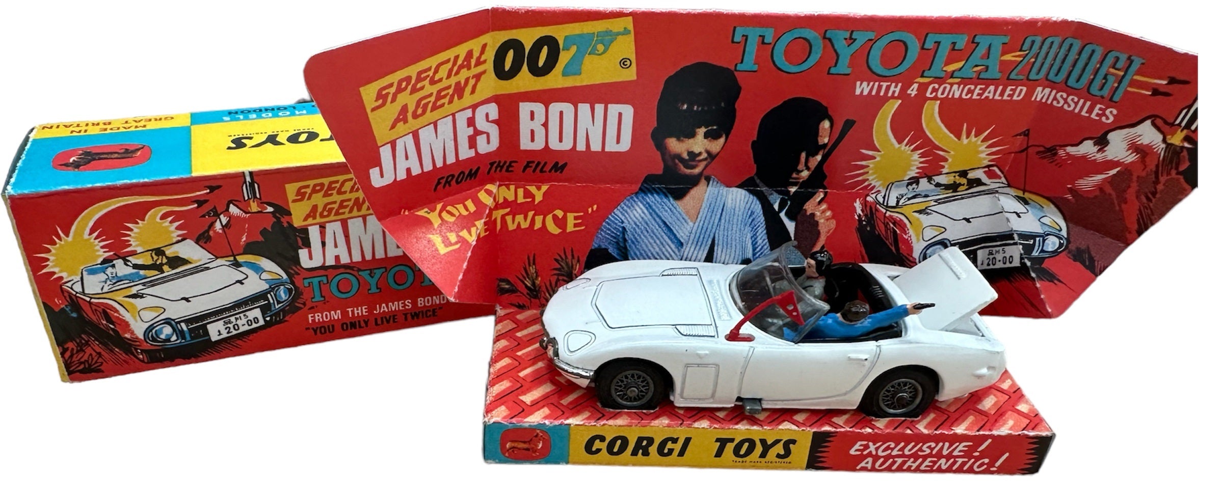 Vintage 1967 Special Agent 007 James Bond Toyota 2000GT Corgi