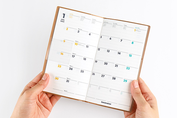 2022年版手帳｜イノベーター ダイアリー＜スリム＞ ベージュ(26108006