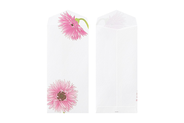 封筒｜紙シリーズ｜封筒 シルク ガーベラ柄(87164006)｜ミドリ