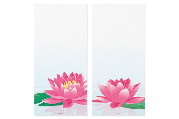 一筆箋｜紙シリーズ｜一筆箋 シルク 水鏡睡蓮柄(89590006)｜ミドリ