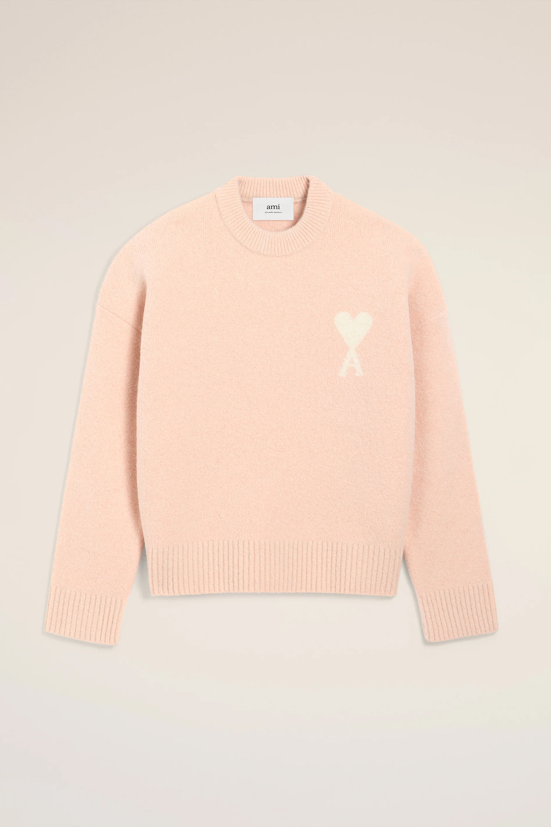 AMI PARIS Relaxed Fit Alpaca Blend Crew Neck Sweater