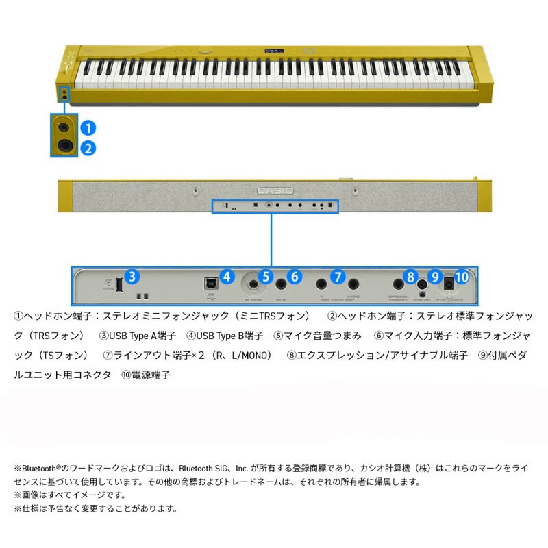CASIO PX-S7000WE ＋ 専用椅子 CC-7 ＋ ヘッドフォン セット カシオ