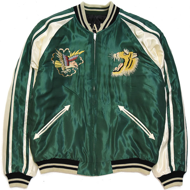 東洋スカジャン「DRAGON×JAPAN MAP」サテンキルトスカ・NO-252/tt14893-145