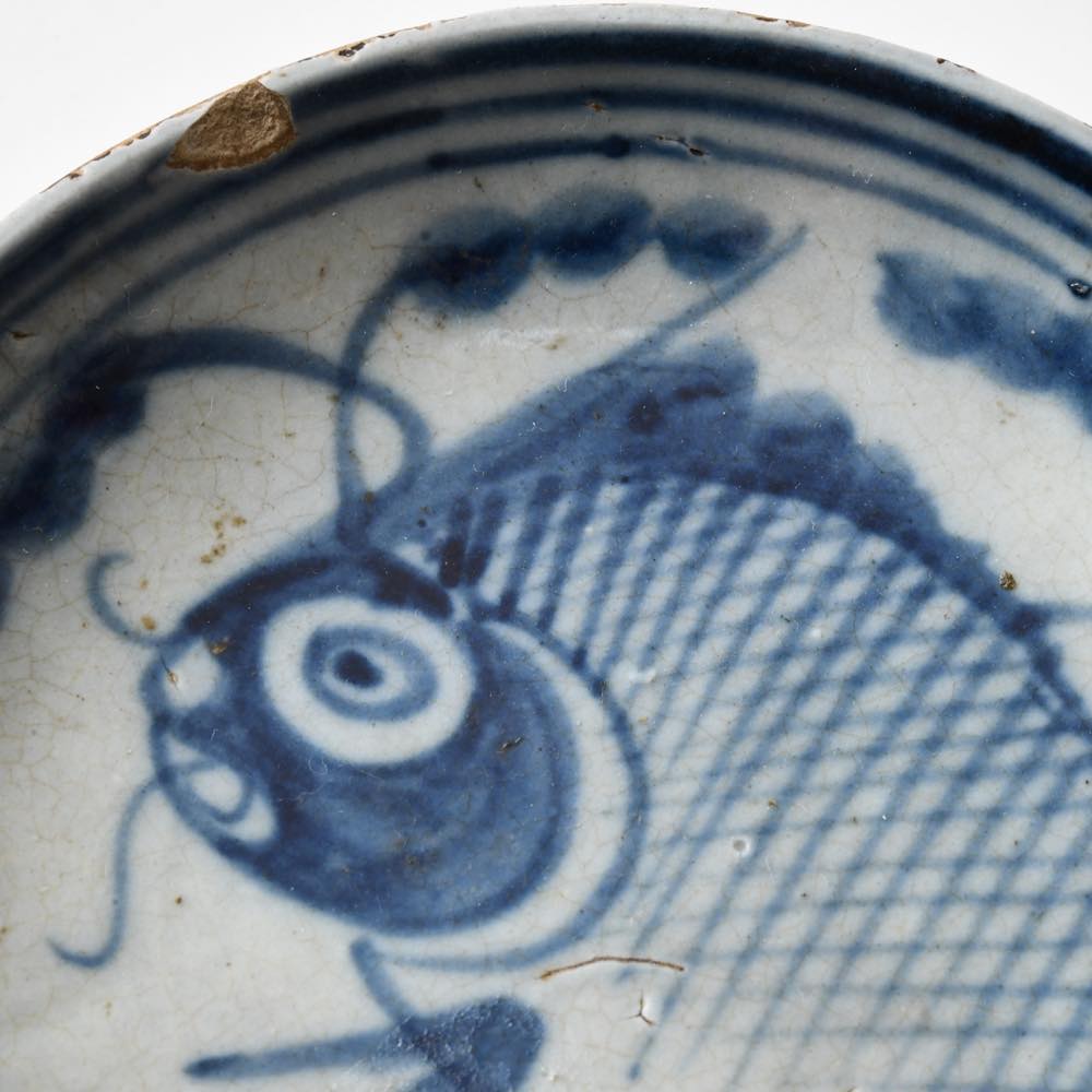 中国清朝時代 青花小鉢4客 口径約12㎝ 東Y7-0403⑥タニト 中国清朝時代