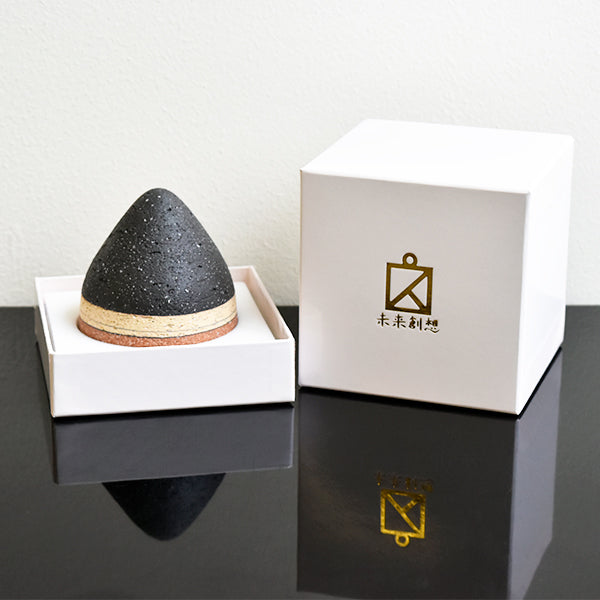 ミニ骨壷|トロスTholosシリーズ|ブラック(陶器製)（日本製） – 手元