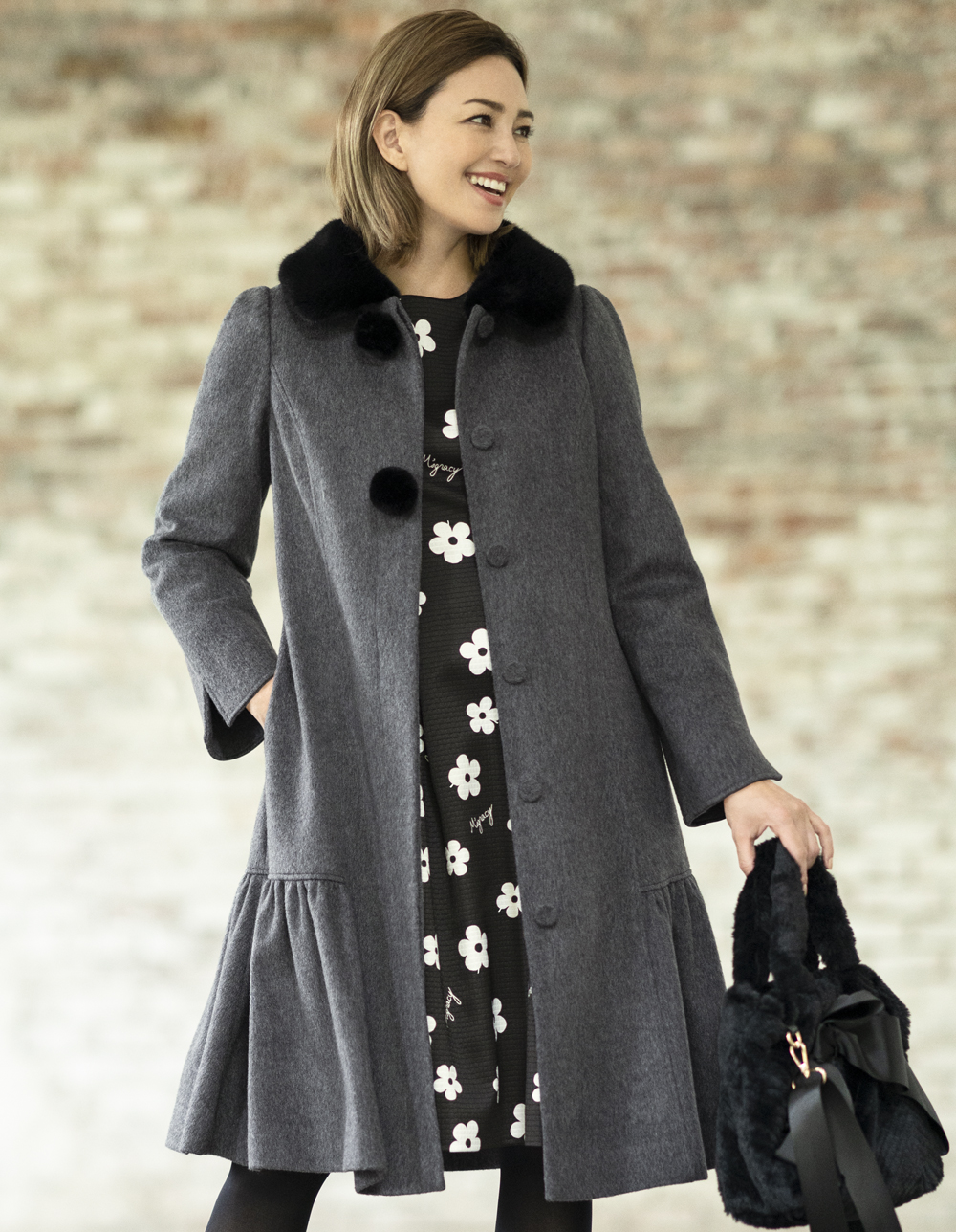 変形チェックプリントワンピース | msgracy