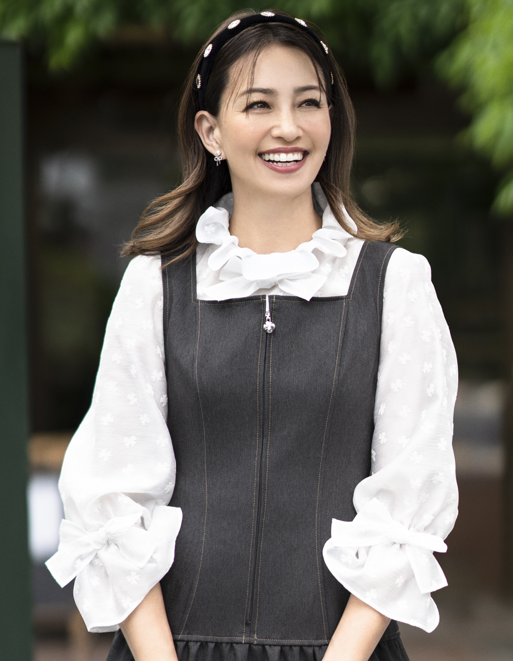 リボン柄フロッキーブラウス | msgracy