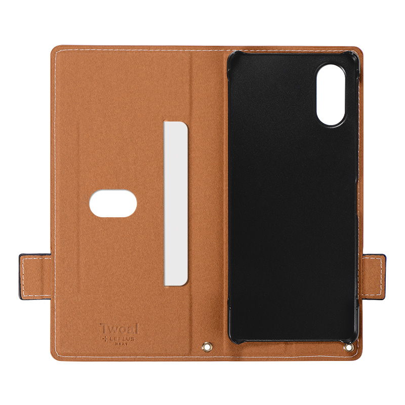 Xperia 5 V 薄型・軽量PUレザー手帳ケース 「Twoal W」 キャメル