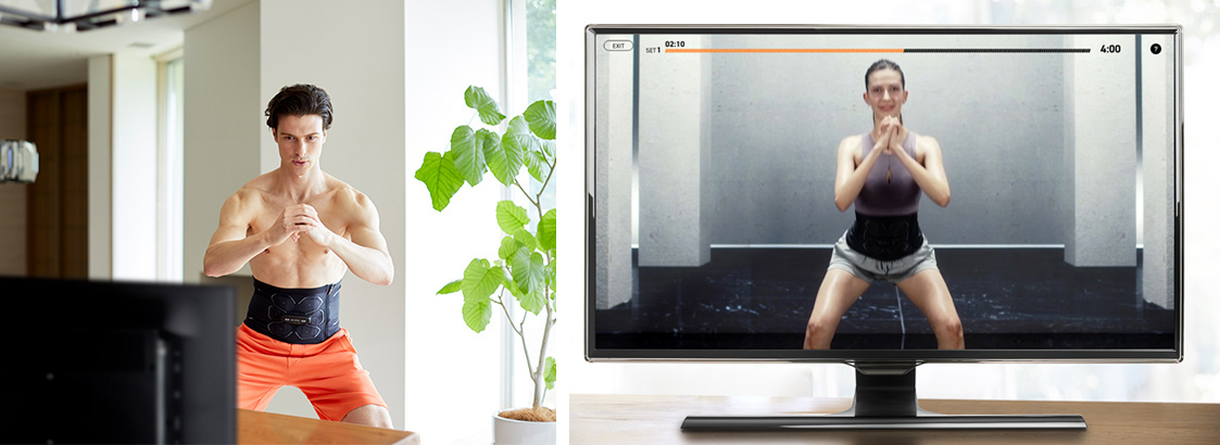 ジェルシートなしで腹筋、太もも・ヒップを鍛える次世代型EMSスーツ