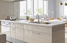 システムキッチン シエラ I型 2550｜無垢スタイルのリノベリフォーム