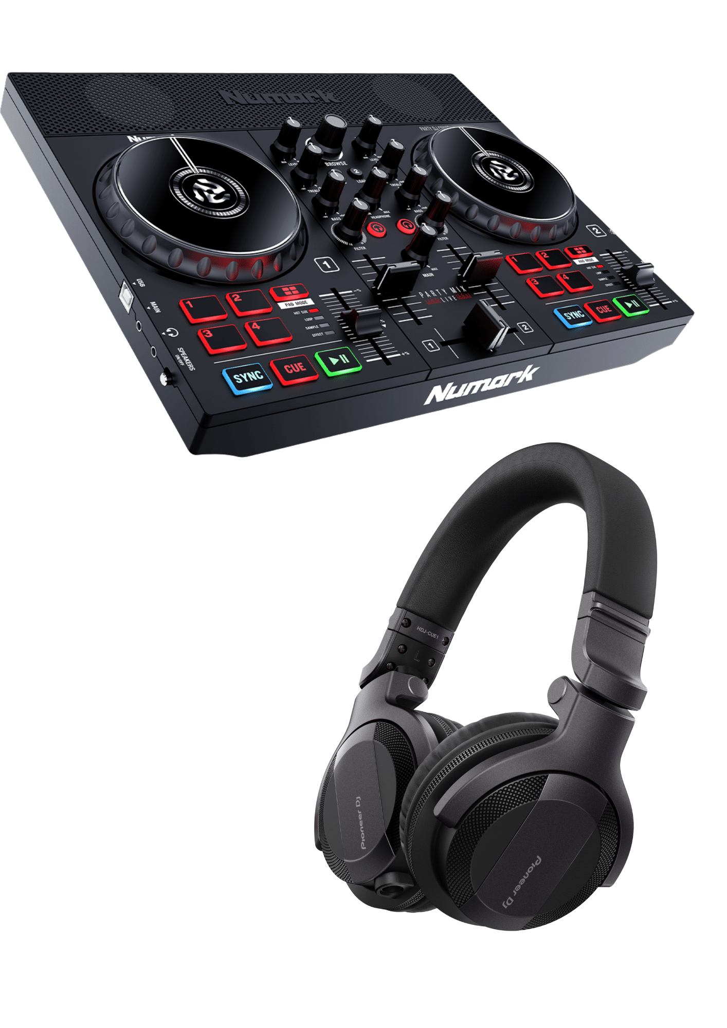 Numark Party Mix Live DJ Controller with Light Show, Speakers