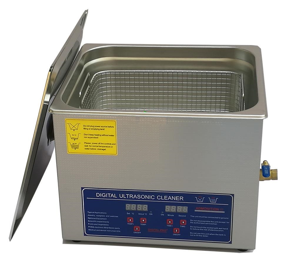 デジタル式 15L/40kHz 超音波洗浄機】 タイマー/ヒーター/中型洗浄器