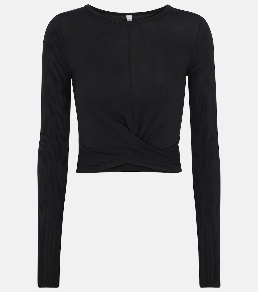 Cover knit crop top in black - Alo Yoga | Mytheresa