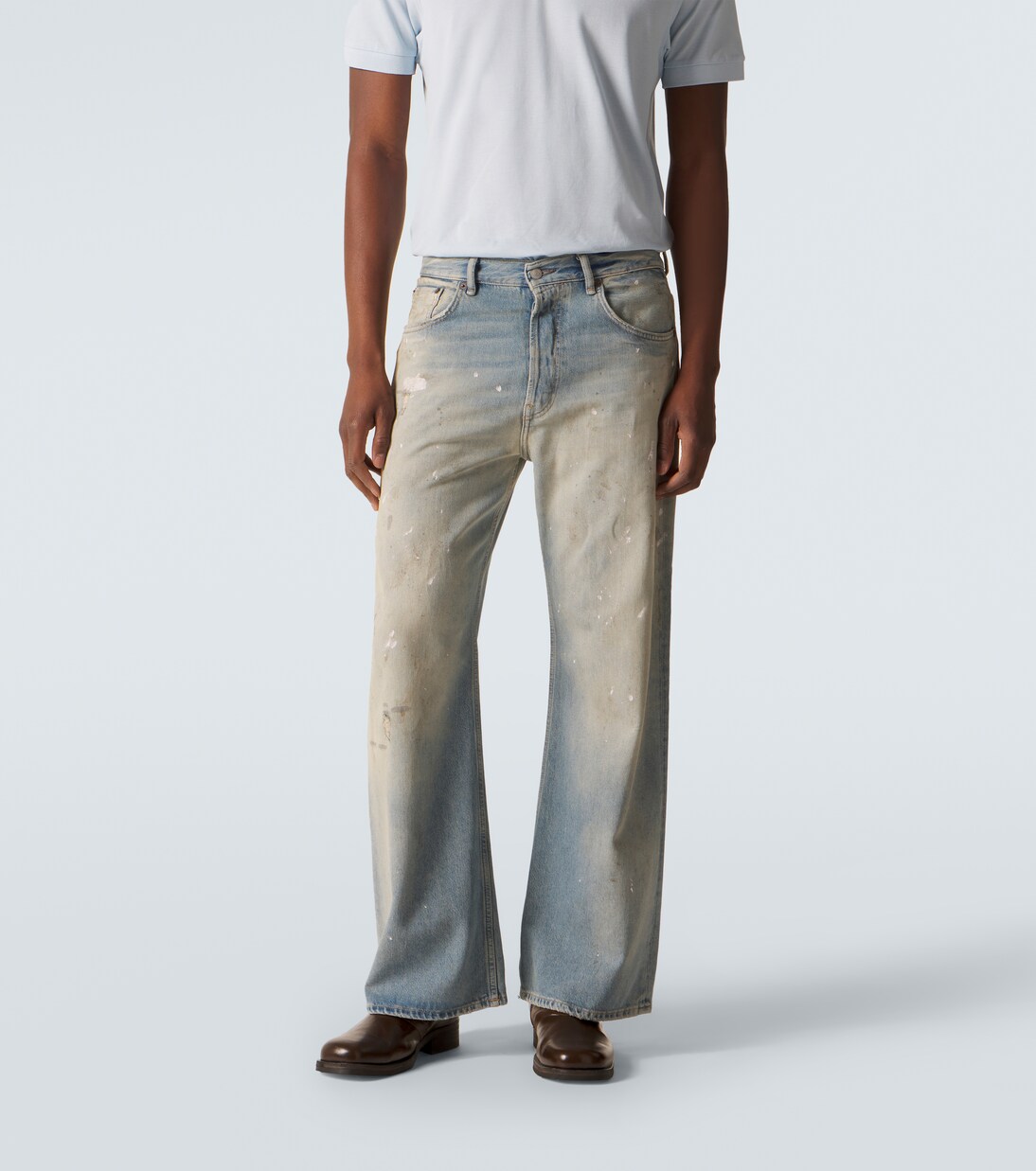 2021M distressed wide-leg jeans in blue - Acne Studios | Mytheresa