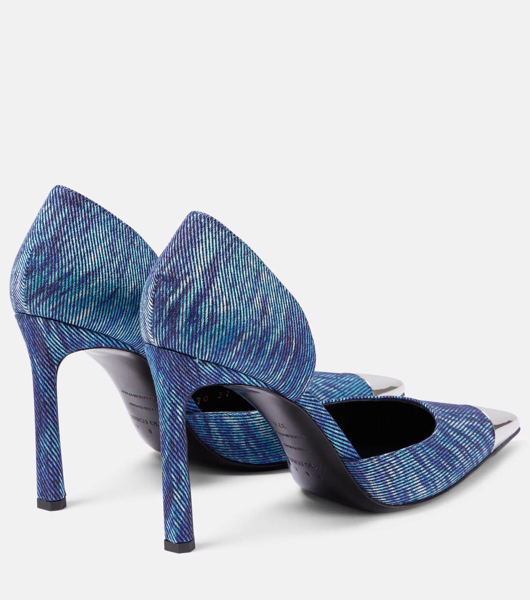 x Sergio Rossi denim pumps in blue - Area | Mytheresa