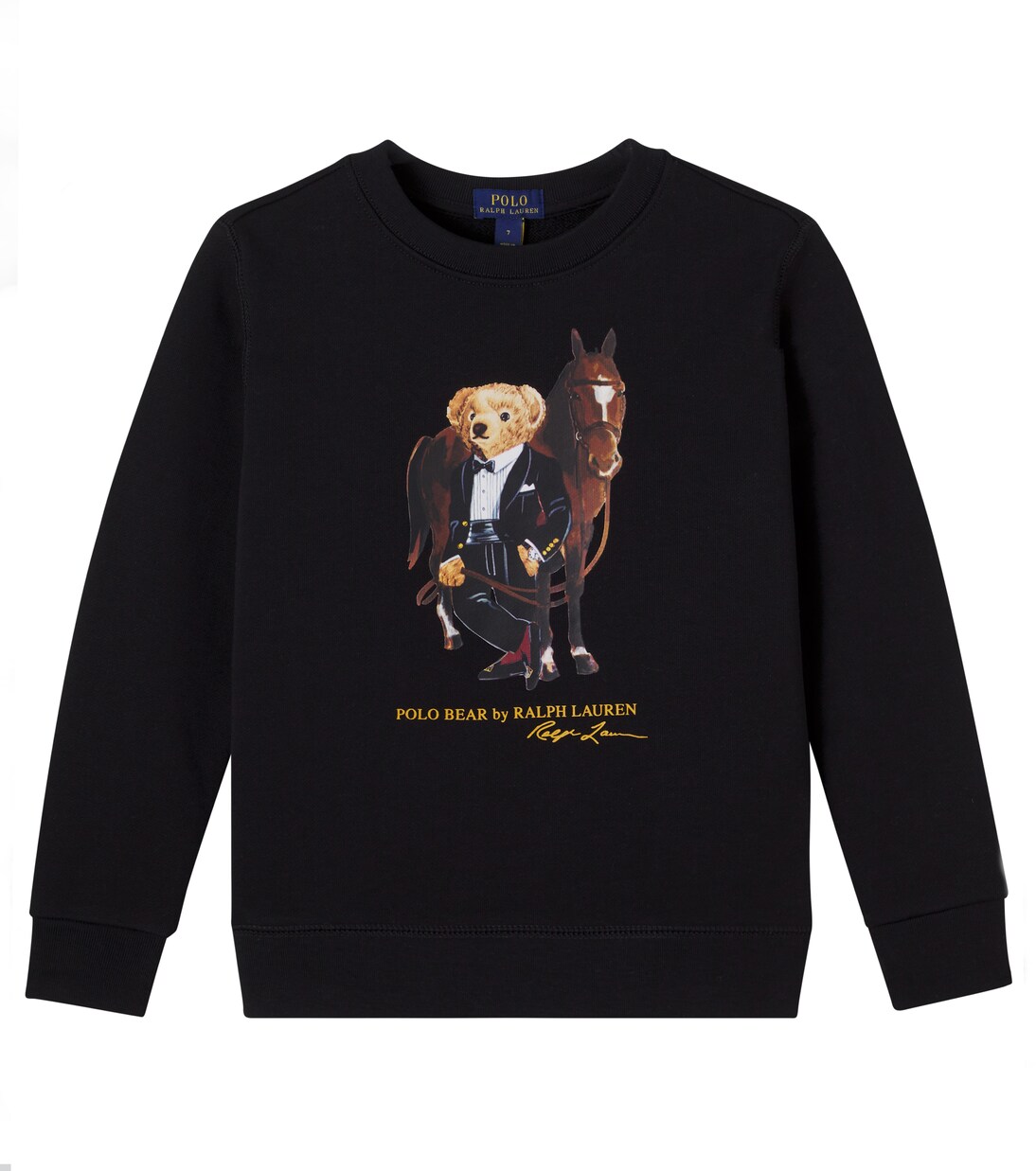 Polo Bear cotton jersey sweatshirt in black - Polo Ralph Lauren