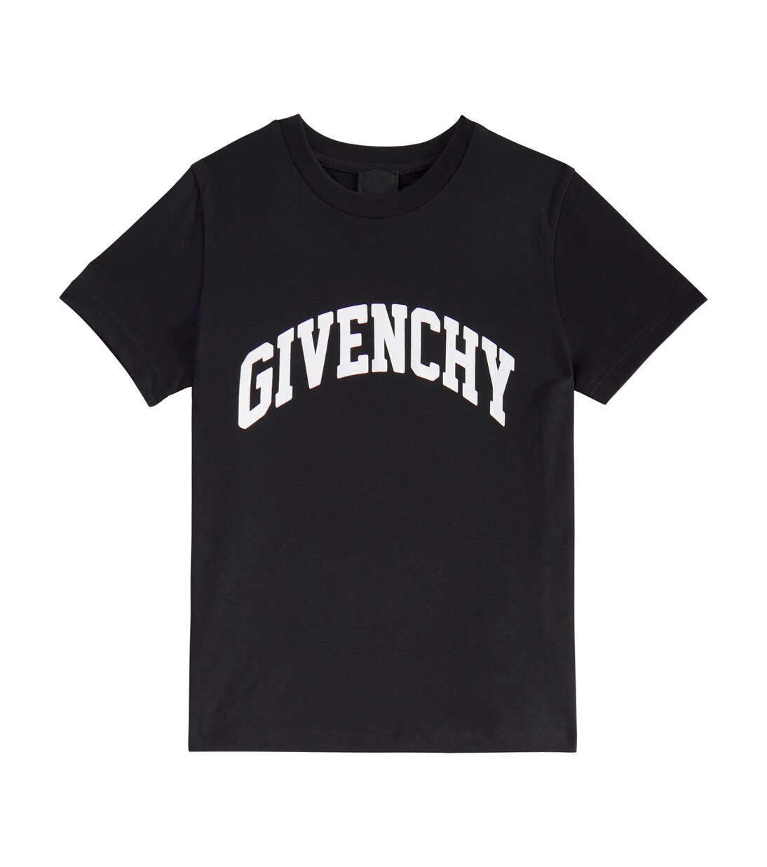 Logo cotton jersey T-shirt in black - Givenchy Kids | Mytheresa
