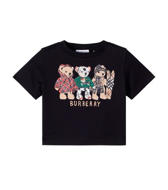 Baby Thomas Bear cotton jersey T-shirt in blue - Burberry Kids