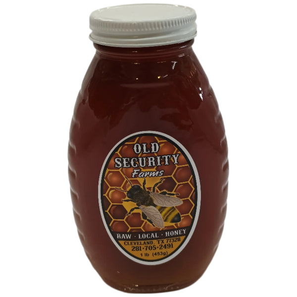 Old Security Farms Natural Raw Honey - 1 lb. (Glass Jar)