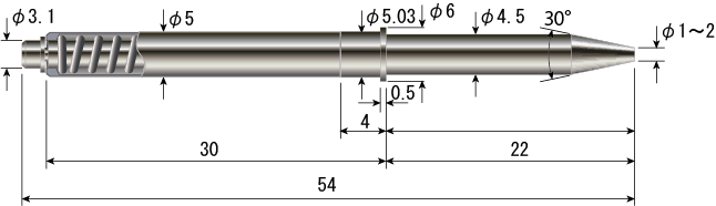 コンタクトプローブの日本電針-各種ガイドピン-Contact probe/NIHON