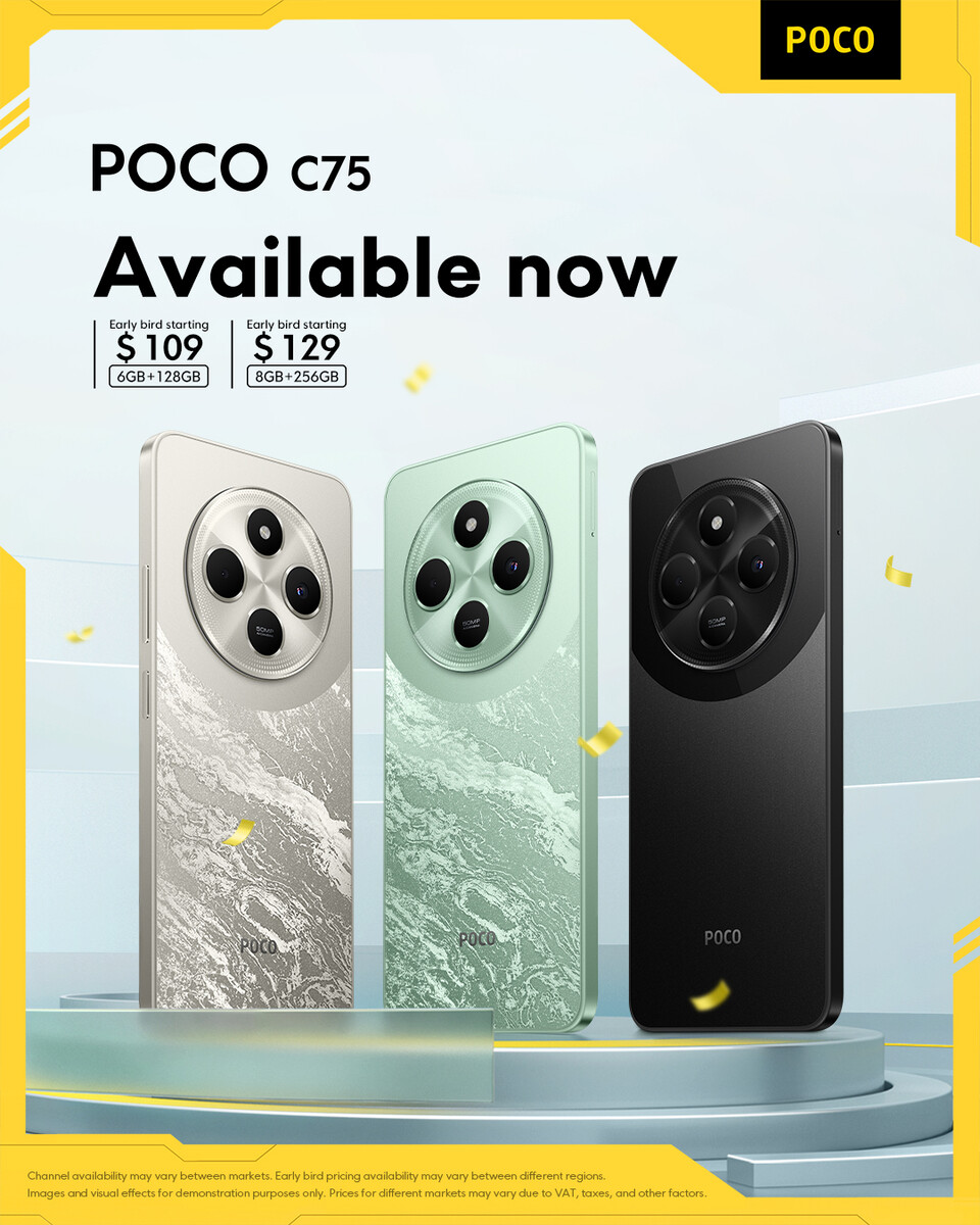 Poco C75: Xiaomi releases new Poco smartphone for as little as