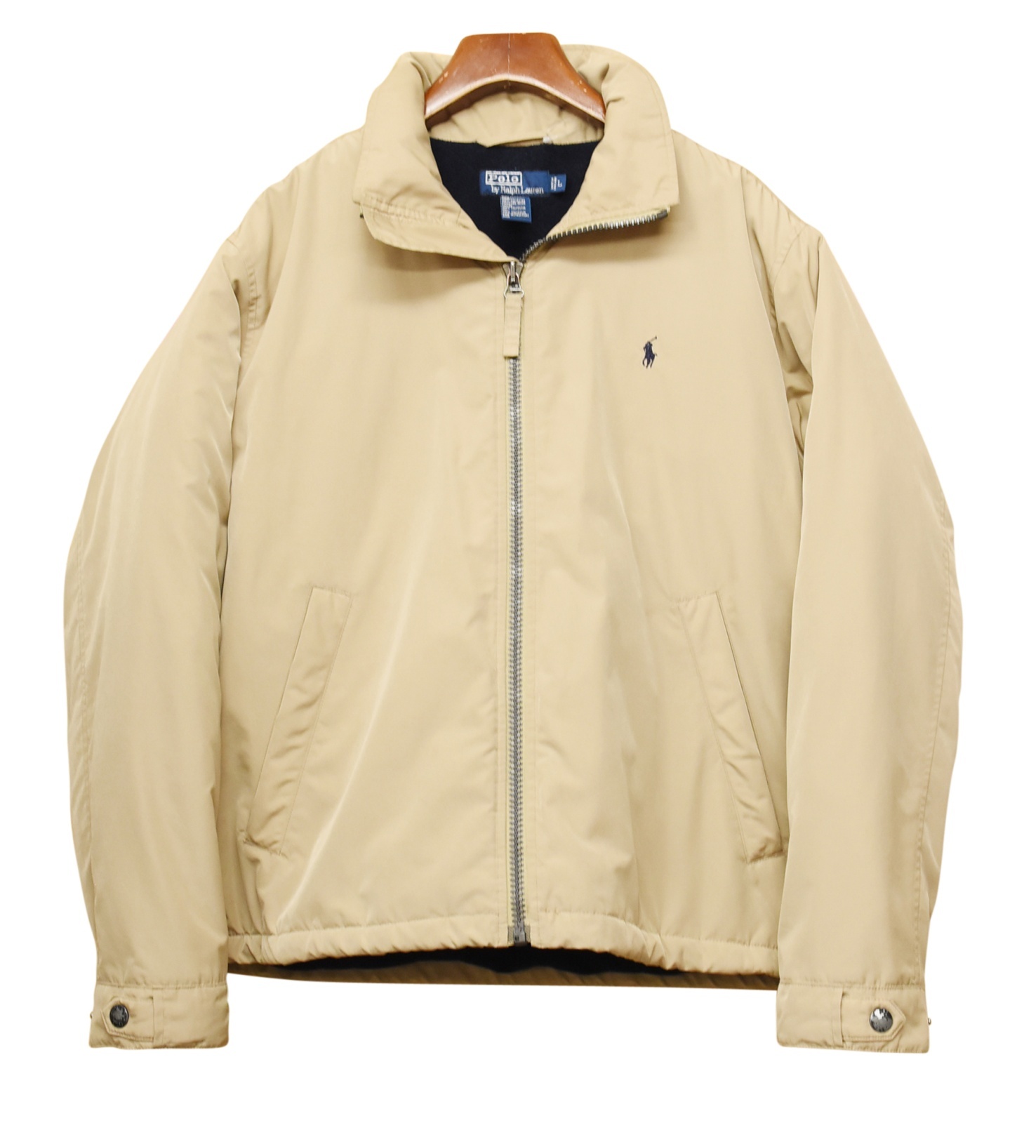 ポロラルフローレン】【ベージュ】【紺地フリース】【フード収納