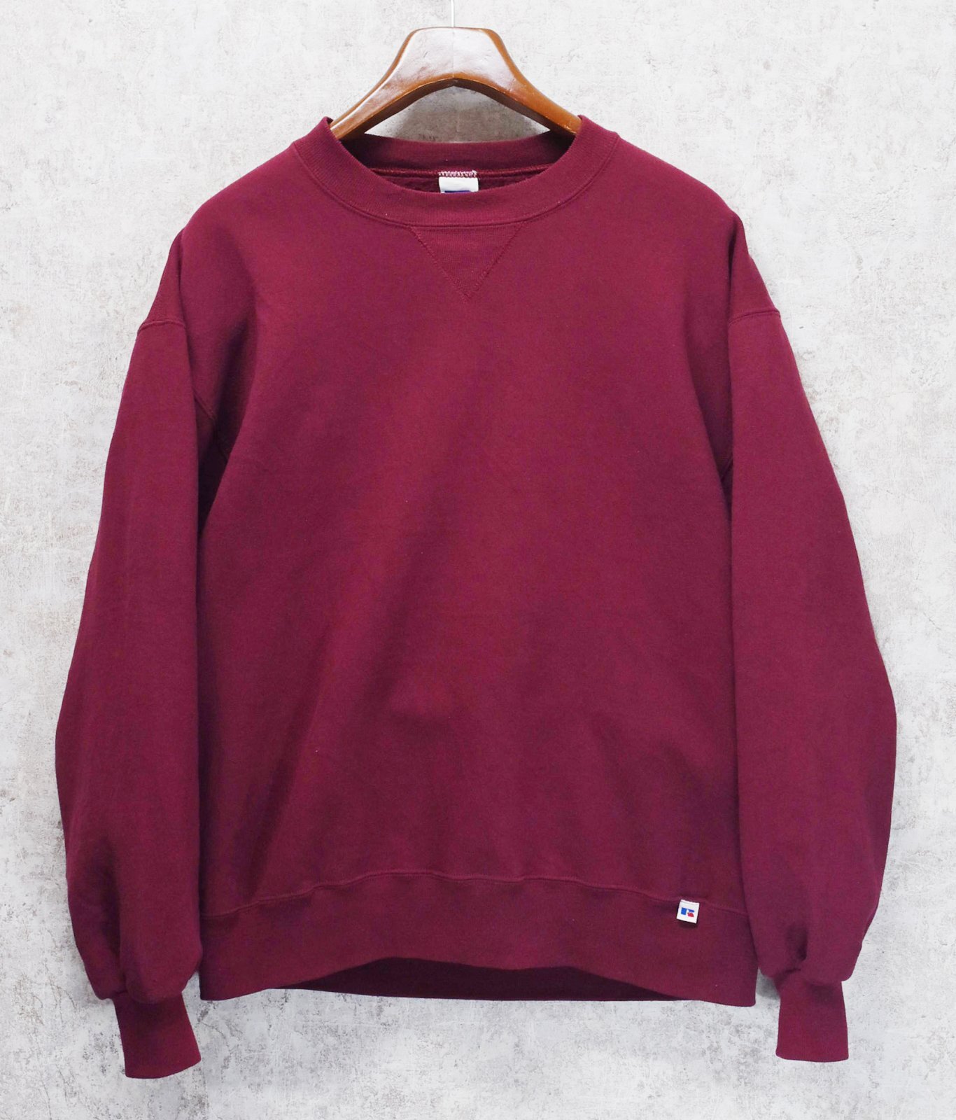 90's【USA製】【RUSSELL】ラッセル 【ビンテージ】【紫】 前V【無地