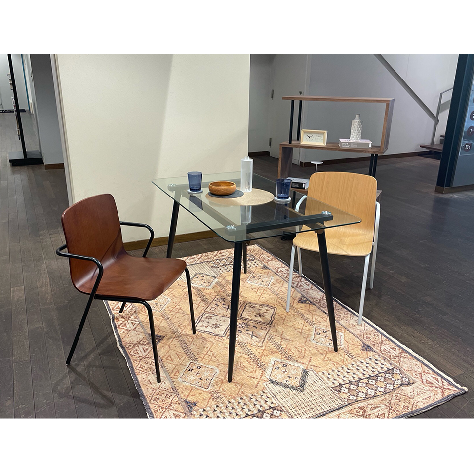 グラストップテーブル SDT2051【送料無料】ブラック | NOCEノーチェ