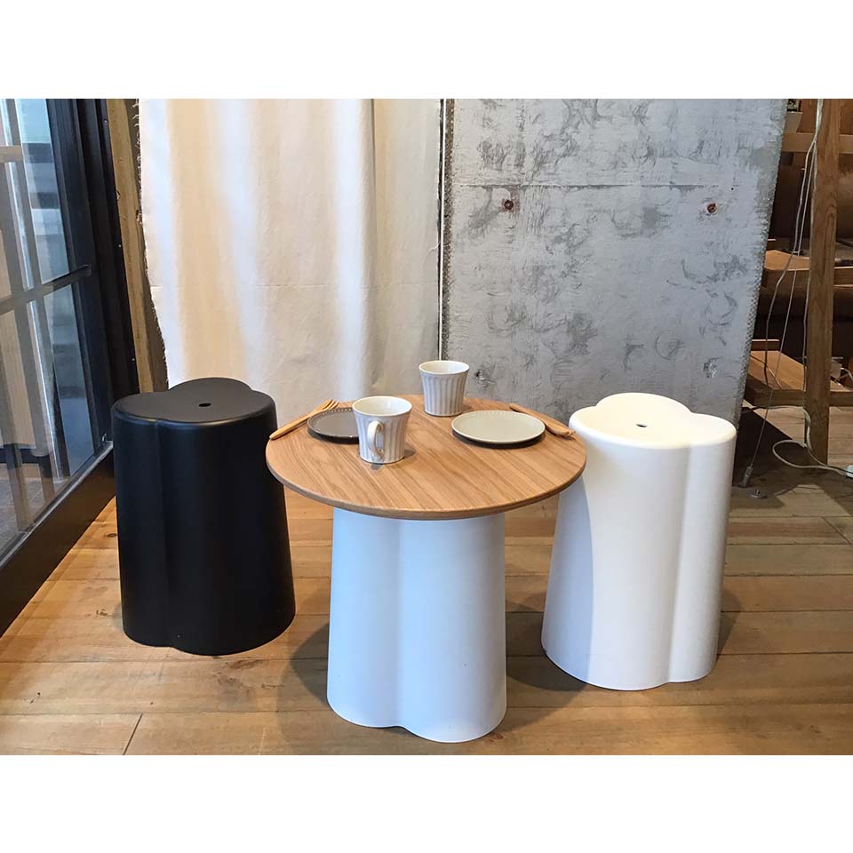 ローテーブルTT-S124B【送料無料】ホワイト/ナチュラル | NOCEノーチェ