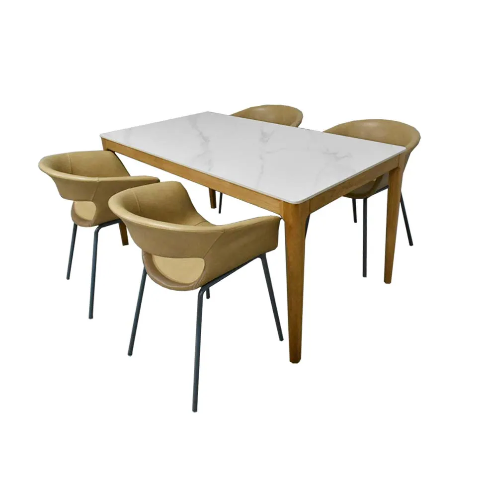 ダイニングテーブルCST-YB302-150【送料無料】ホワイト/オーク | NOCE