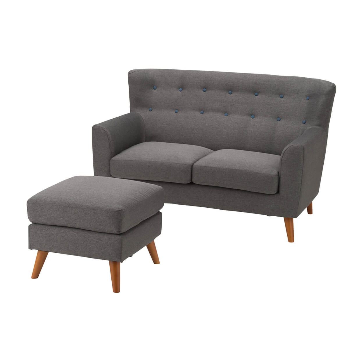 ソファHY7741 2人掛けセット（オットマン付き）【送料・開梱設置無料