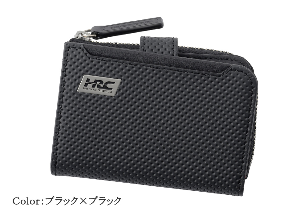 ノイインテレッセ×HRC】小銭入れ付きキーケース□BR -Black＆Red-