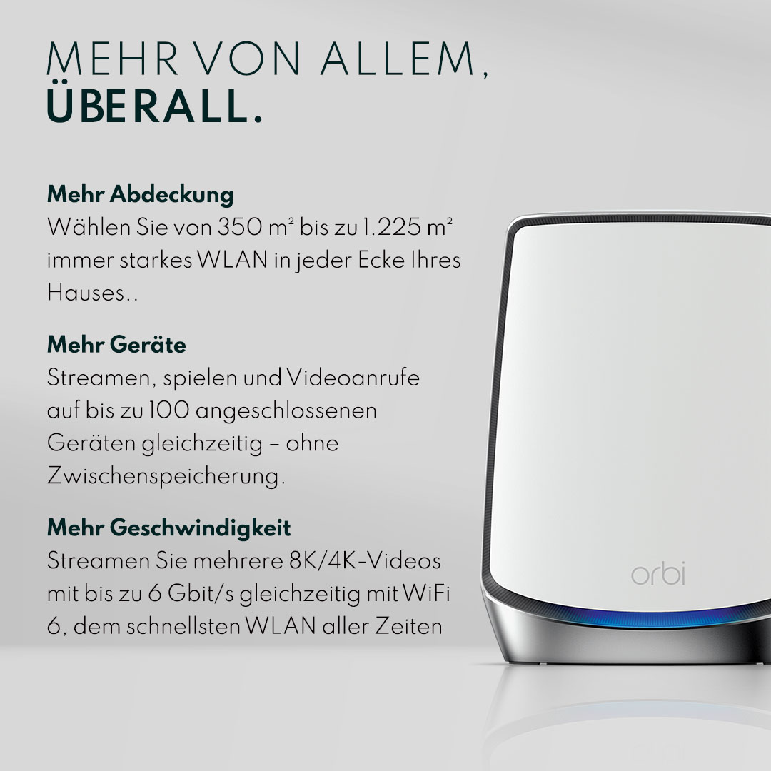 Orbi RBS850 – AX6000 WLAN Satellit | NETGEAR