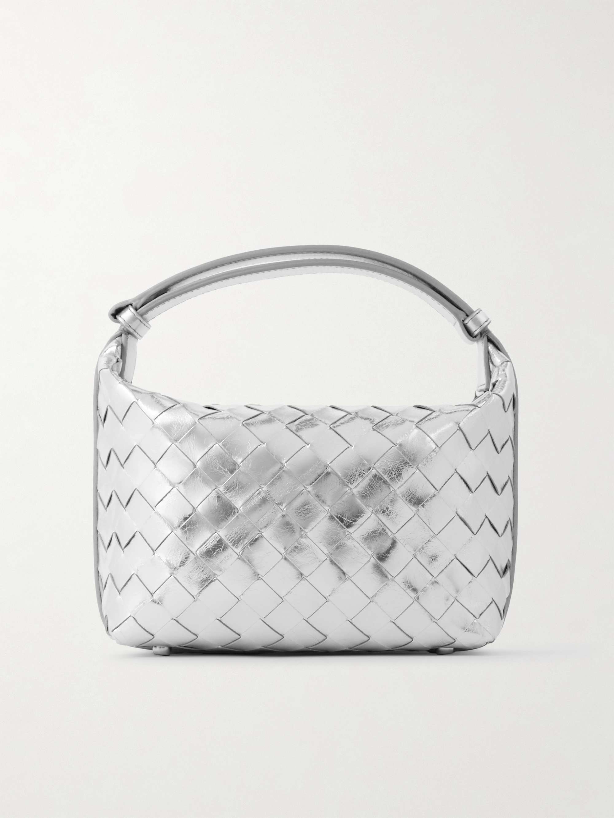 BOTTEGA VENETA Wallace intrecciato metallic leather shoulder bag