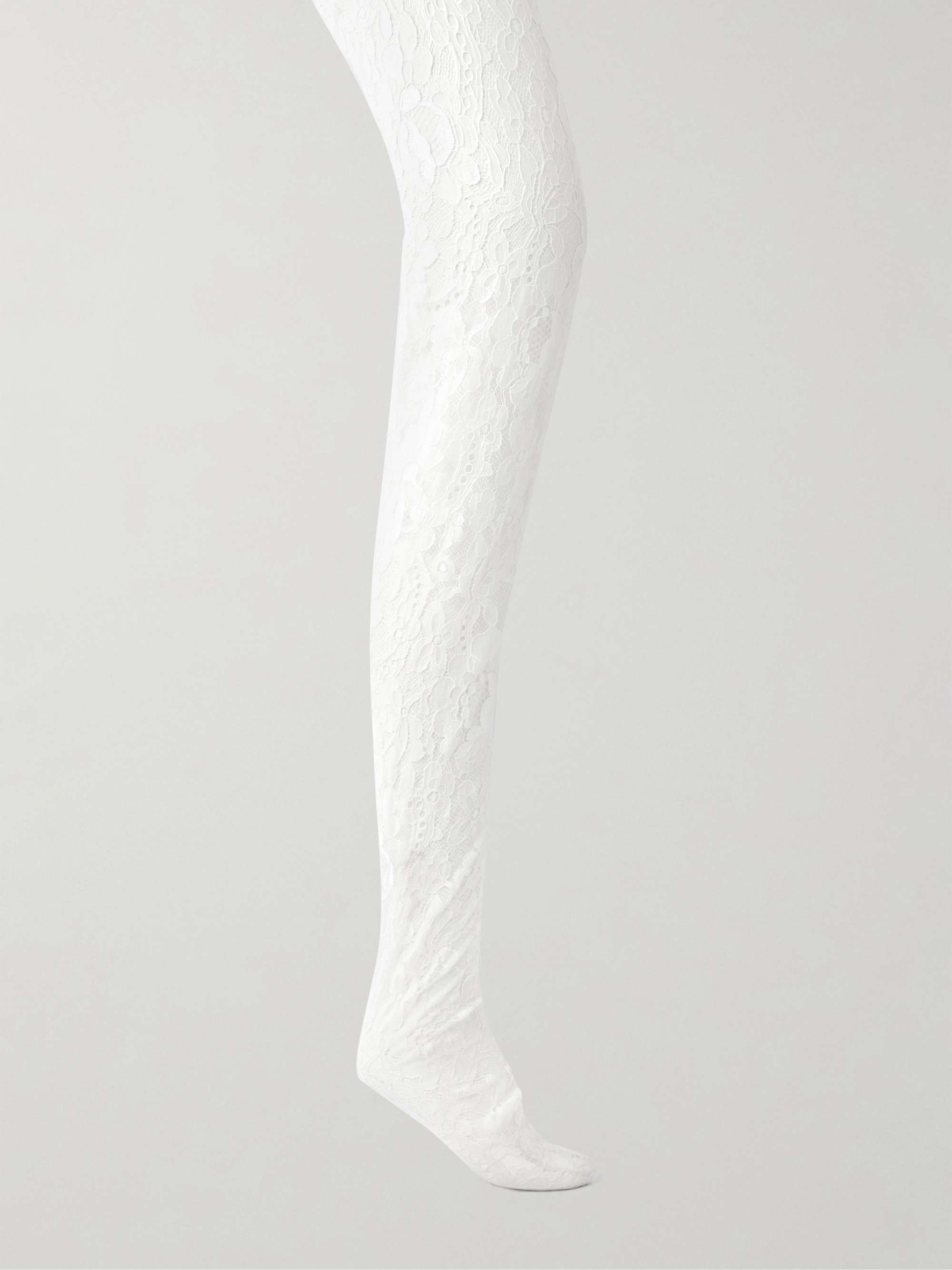 VALENTINO GARAVANI Stretch-corded lace tights | NET-A-PORTER