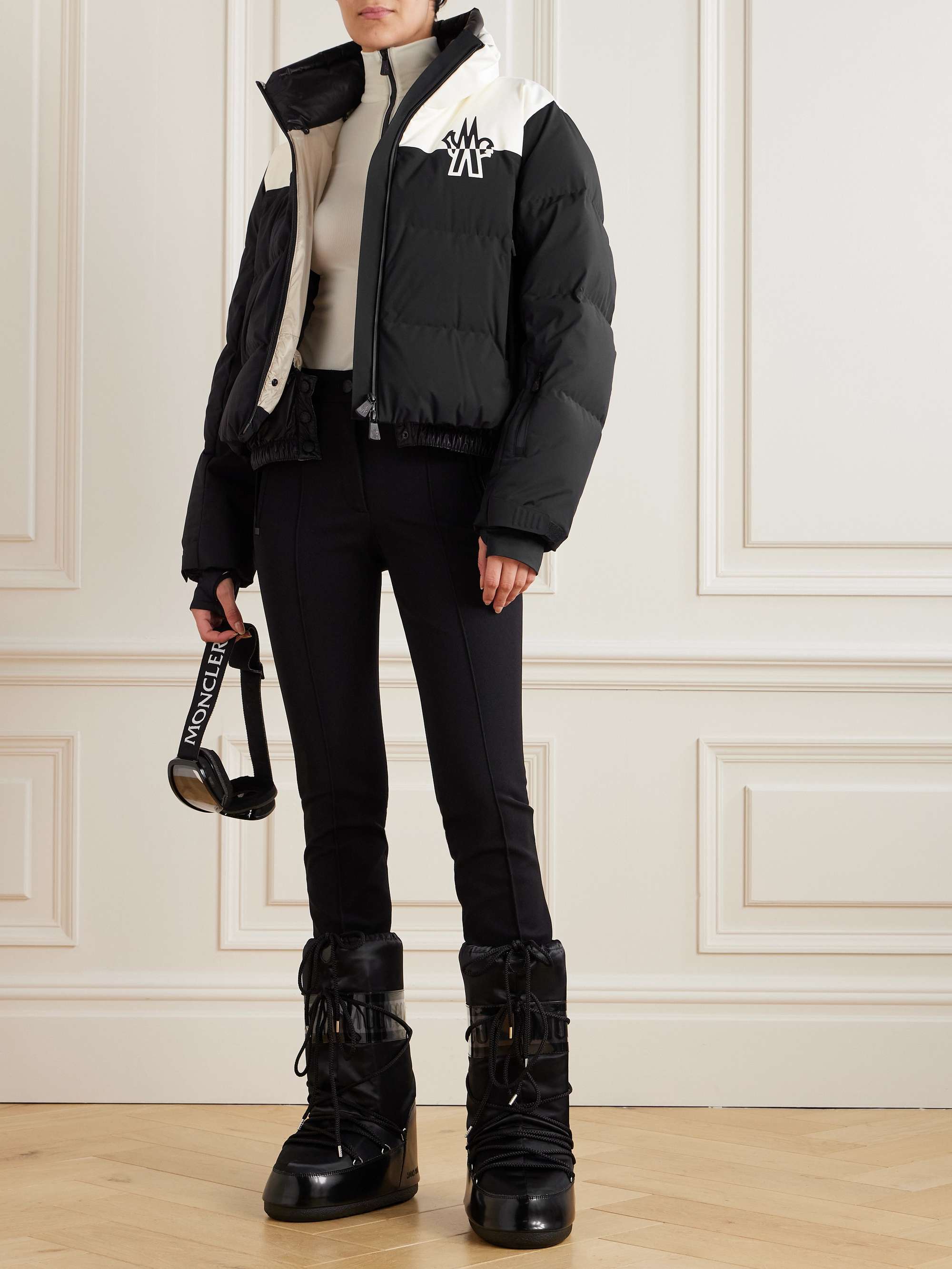 MONCLER GRENOBLE Stennes poplin-paneled quilted down ski jacket