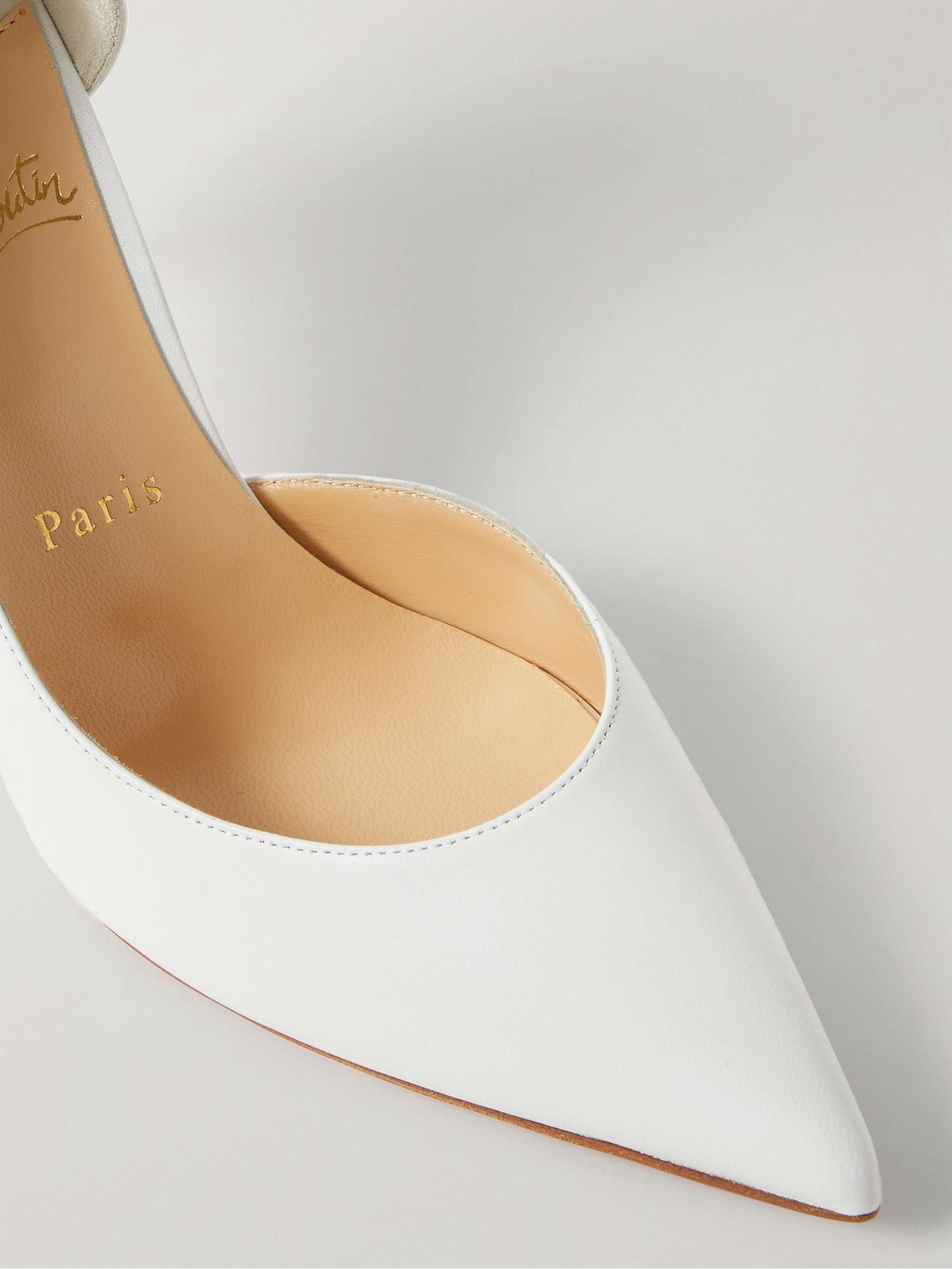 CHRISTIAN LOUBOUTIN Iriza 85 leather pumps | NET-A-PORTER