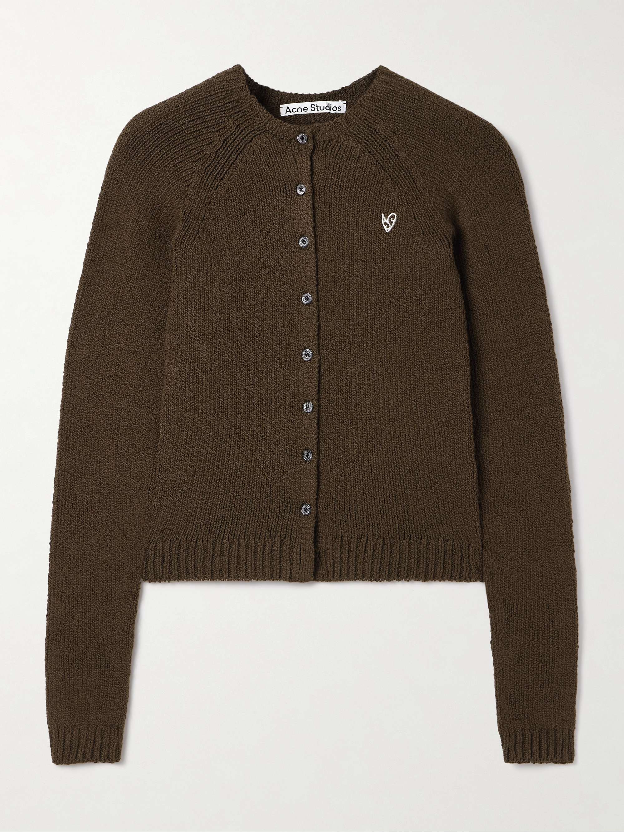 ACNE STUDIOS Embroidered organic cotton-blend cardigan | NET-A-PORTER