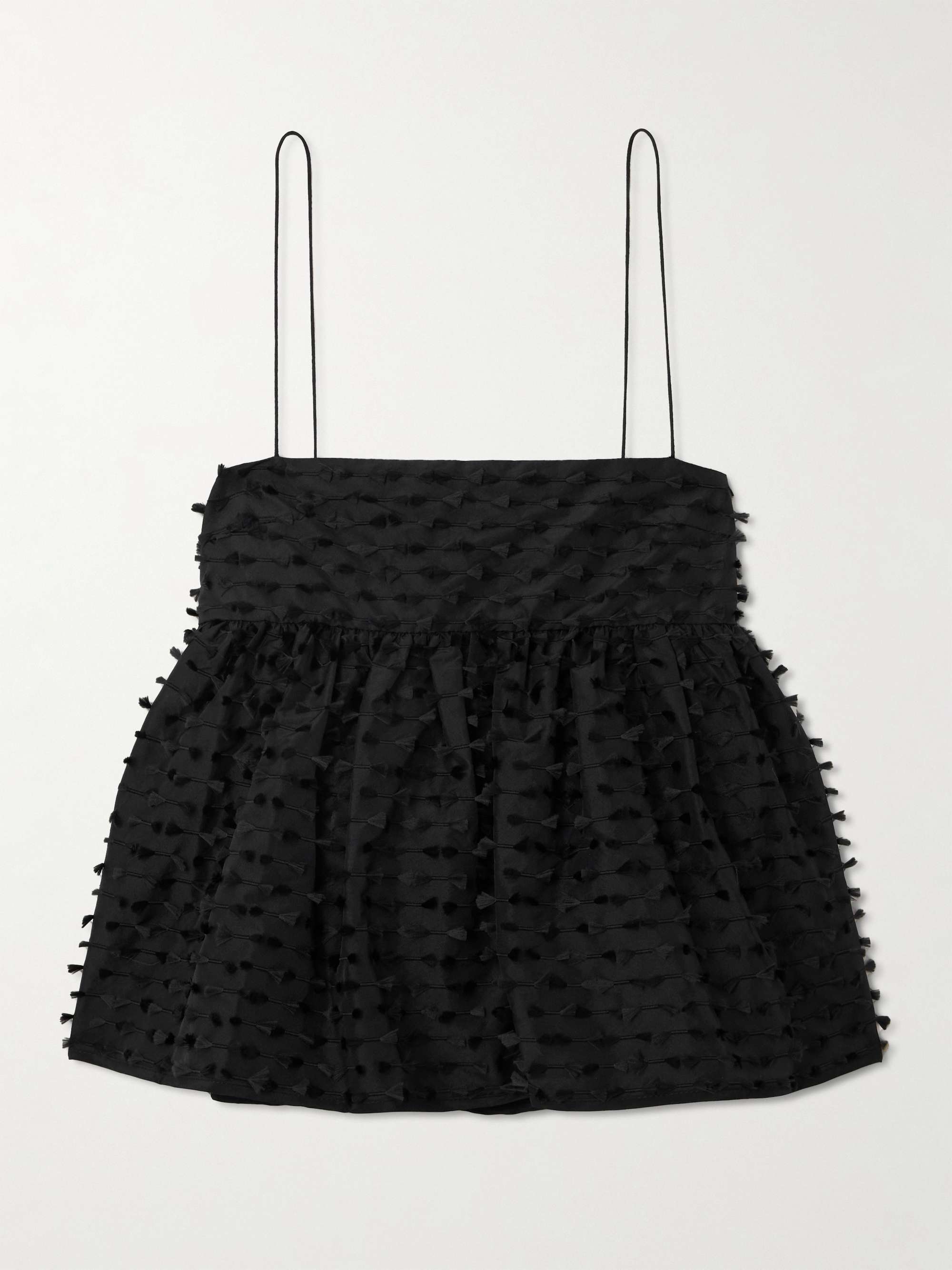 CECILIE BAHNSEN Babette fil coupé shell peplum top | NET-A-PORTER