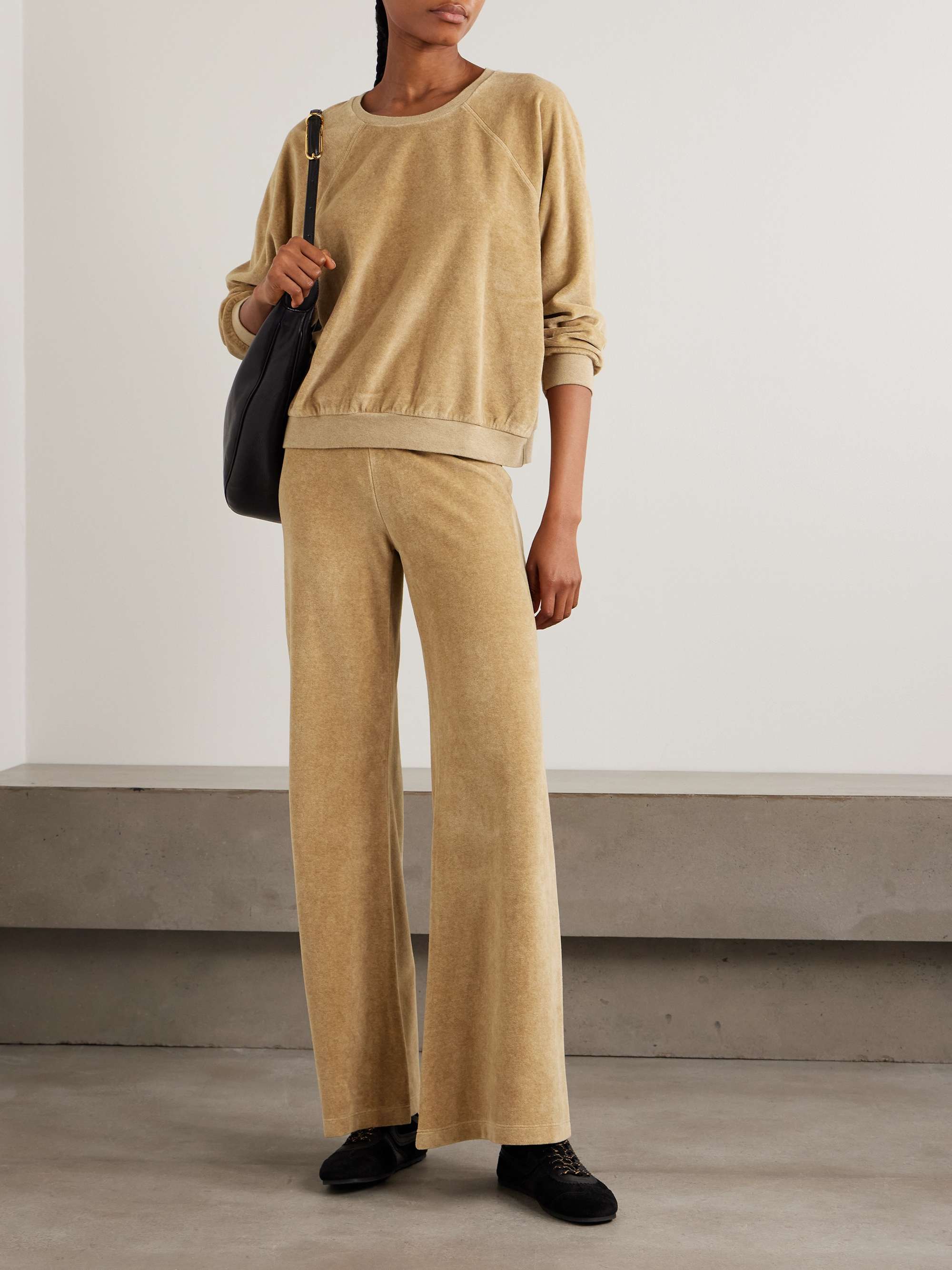 SUZIE KONDI Samos cotton-blend velour sweatshirt | NET-A-PORTER