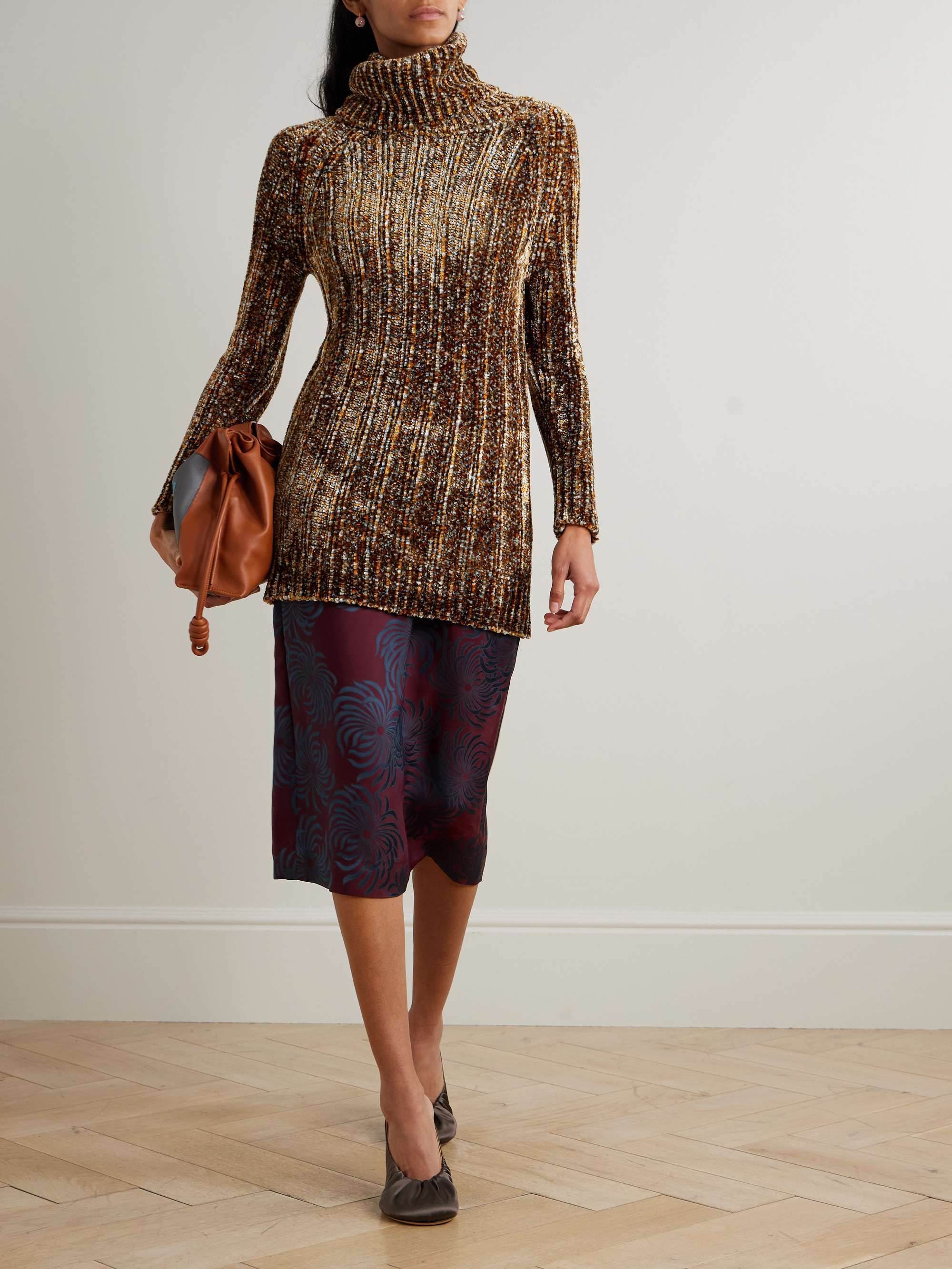 DRIES VAN NOTEN Chenille turtleneck sweater | NET-A-PORTER