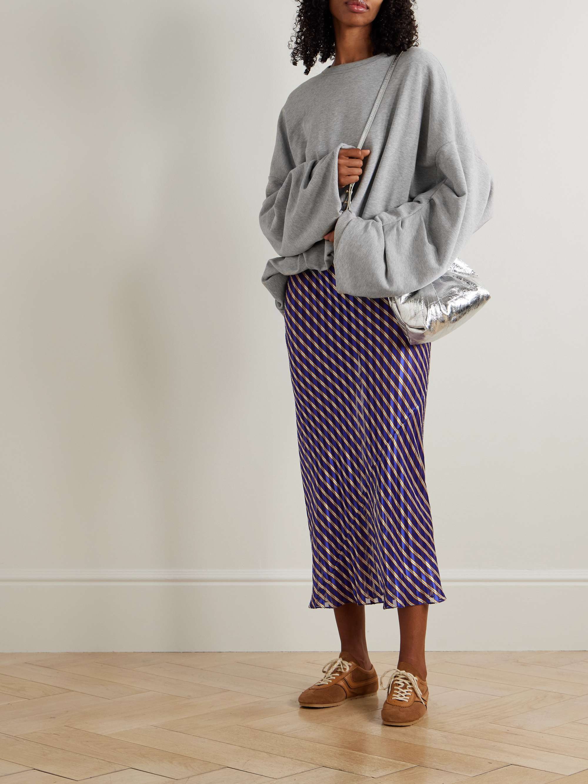 DRIES VAN NOTEN Oversized gathered cotton-jersey sweatshirt | NET