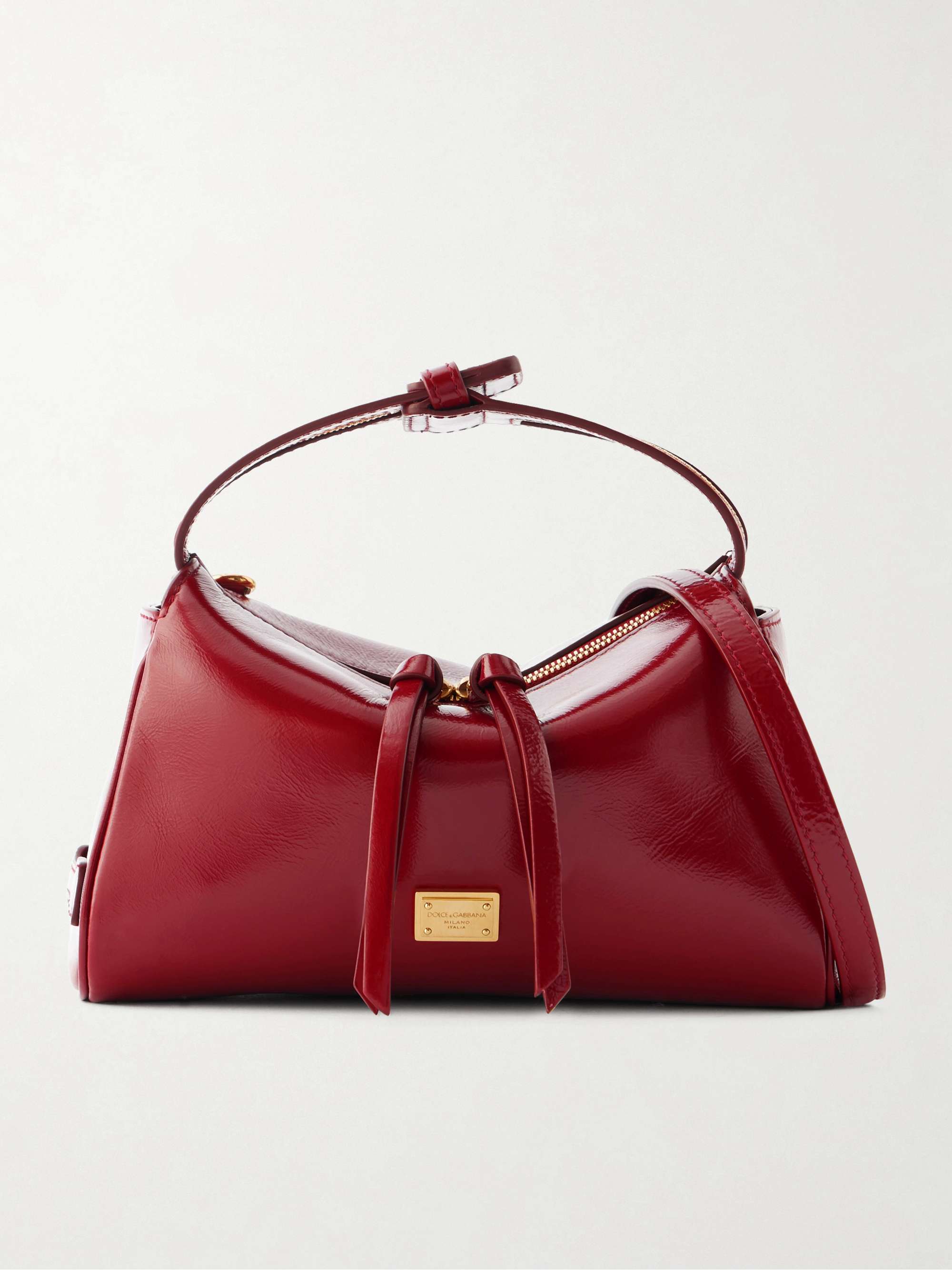 DOLCE&GABBANA Vittoria patent-leather shoulder bag | NET-A-PORTER