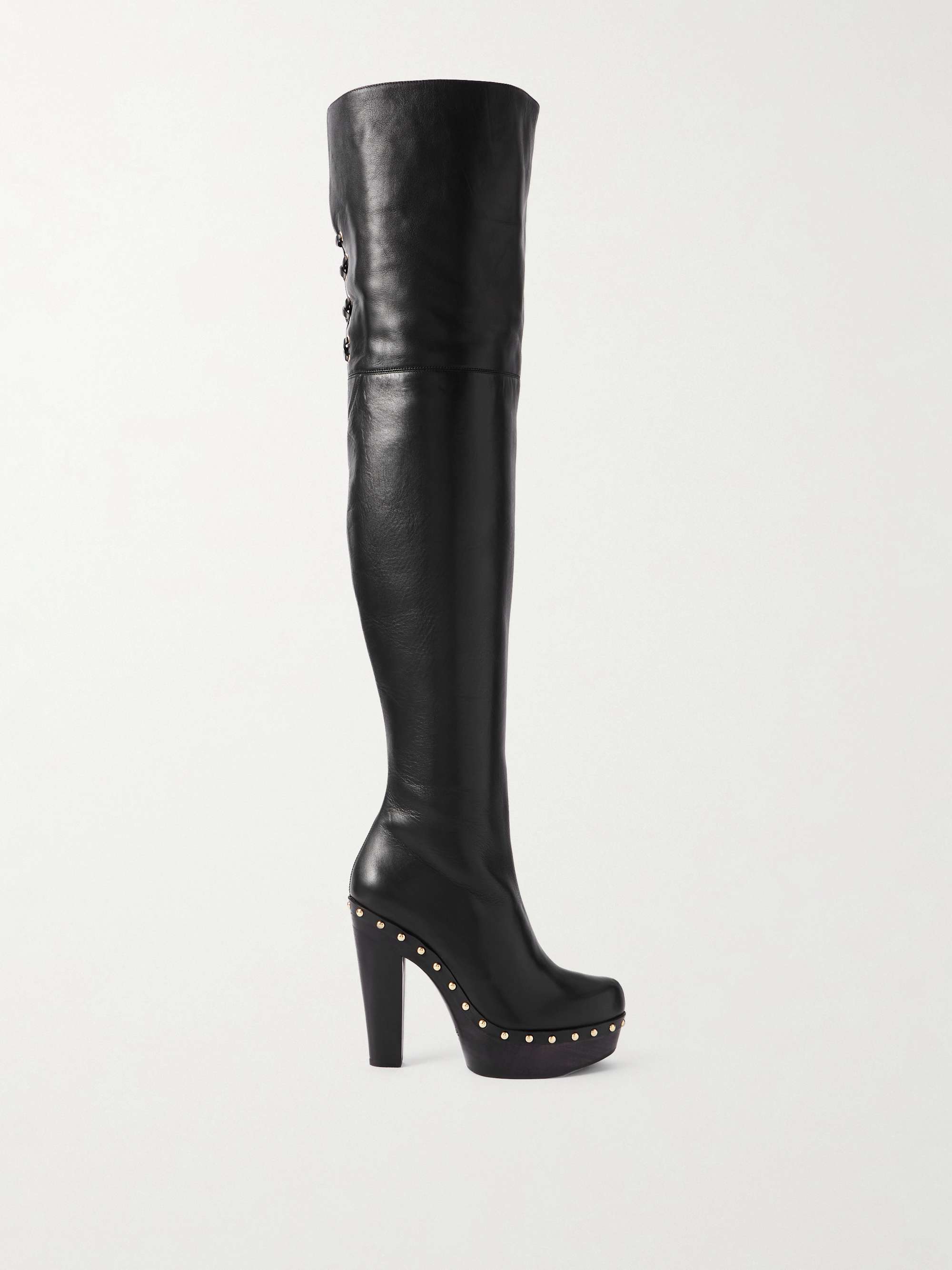 CHLOÉ Studded leather over-the-knee boots | NET-A-PORTER