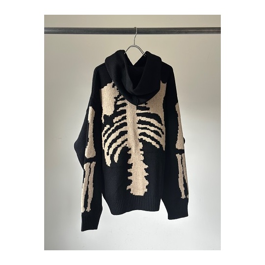 KAPITAL (キャピタル) 5G ウール BONEフードセーターBLACK s.t.c｜洋服