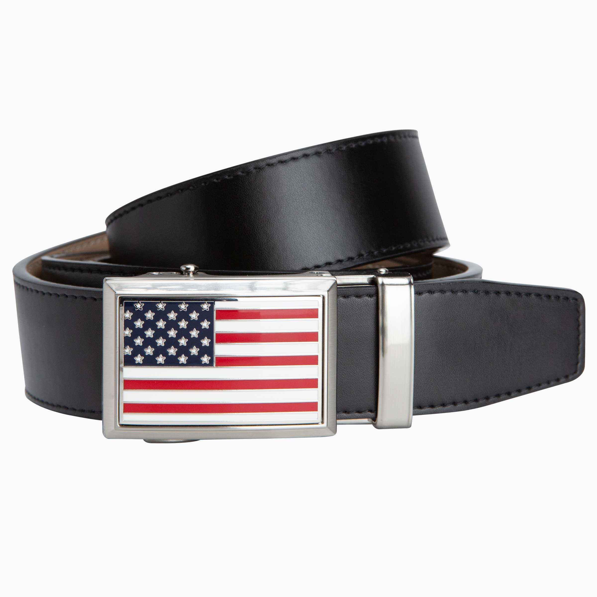 American Flag Belt Buckle | Heritage USA Black Golf Belt