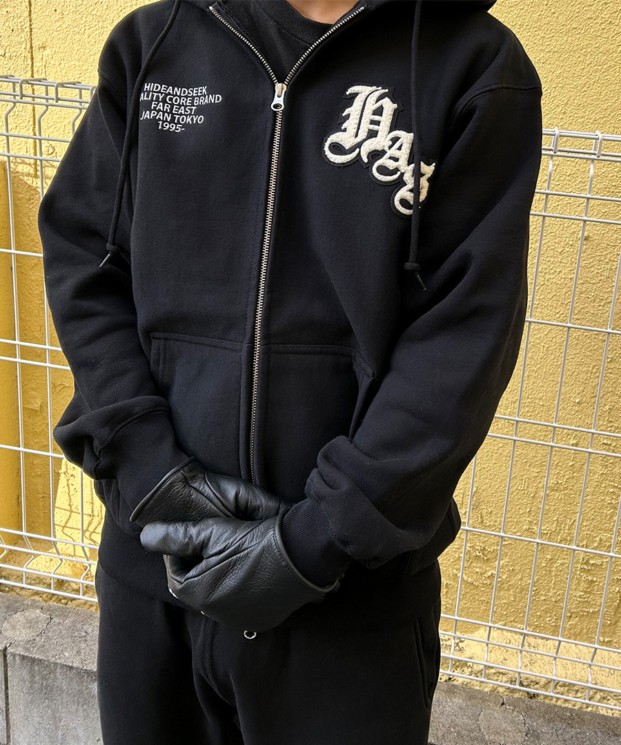 HIDEANDSEEK(ハイドアンドシーク) ジップパーカー HAS Zip Hooded